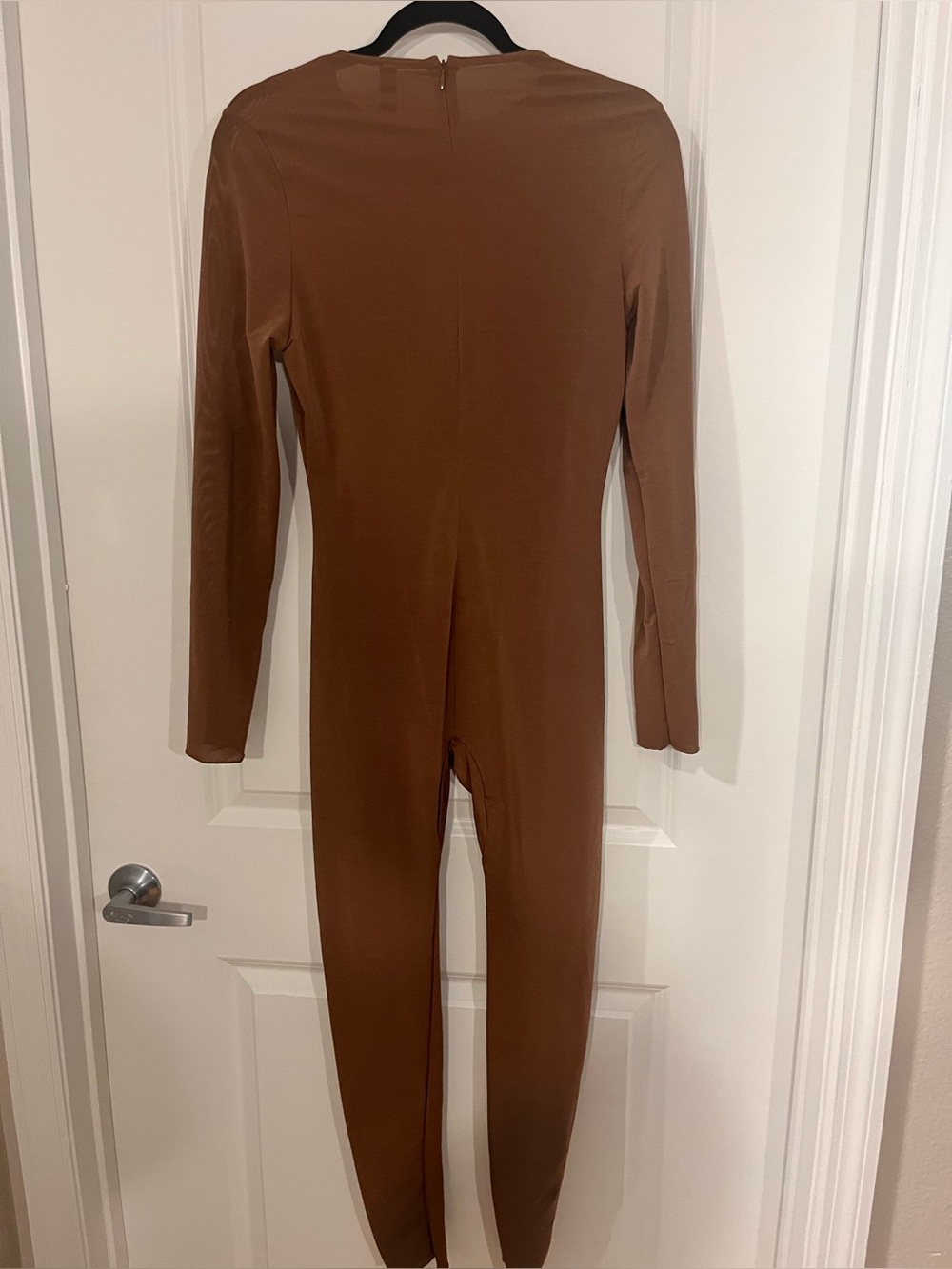 NWT SKIMS Seamless Long Sleeve Full Bodysuit in Chestnut - Picture 4 of 6